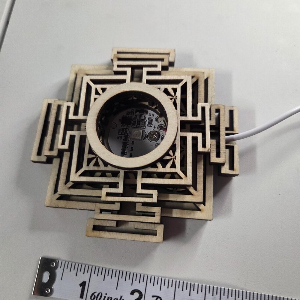 Color Changing Light Base‎ Sri Yantra Design